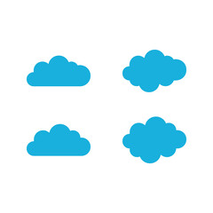 Set of cloud icon vector illustration