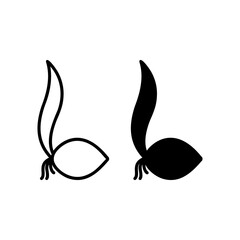 Coconut shoots icon vector illustration