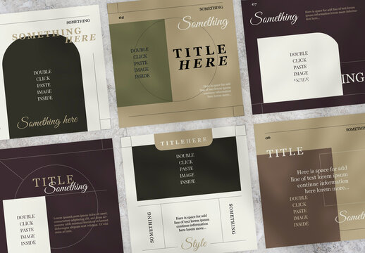 Square Fashion Social Media Layouts