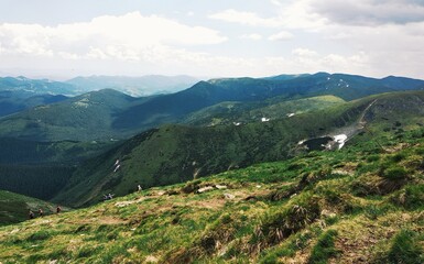 Naklejka premium landscape in the mountains