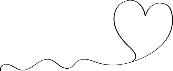 Black heart - outline drawing for an emblem or logo, illustration for creating a screensaver template. 
Icon for halloween holiday.
