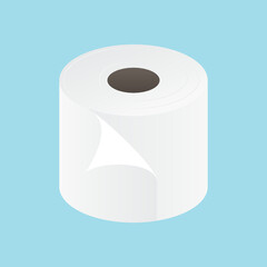 Toilet Paper Ilkustration, Toilet Paper Icon, Vector Illustration Background
