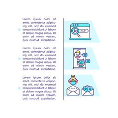 Innovative digital software concept icon with text. Smart technology. Artificial intelligence PPT page vector template. Brochure, magazine, booklet design element with linear illustrations