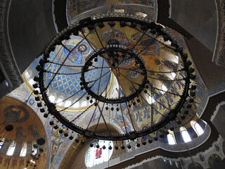 Interior of St. Nicolas church in Kronschtadt, Russia