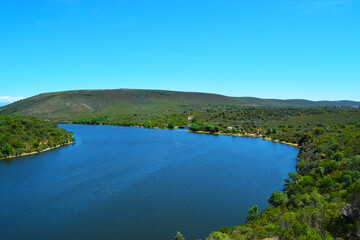 Vistas del embalse de la Higuerilla en Monfragüe desde mirador 