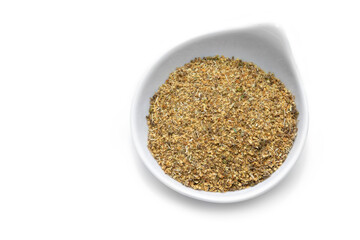 Pierced spices in a plate Eco products