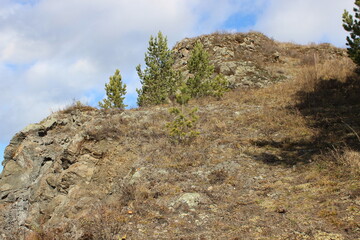 landscape with blue sky