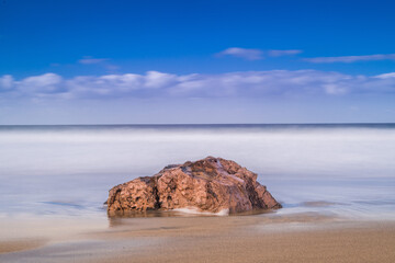 Coastline and desert scape around La Pared in the south of Fuerteventura