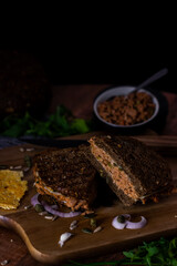 Melted tuna sandwich