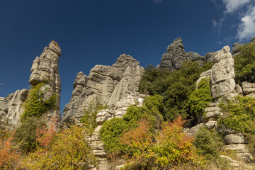 Fototapeta na wymiar Krast landscape in El torcal Antequera located in Malaga province