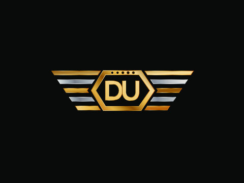 DU Letter Initial with Royal Template.
elegant with wing logo vector,
Creative Lettering Logo Vector Illustration.