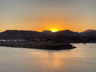 sunset over the sea
