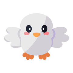 Isolated pigeon icon. Nativity characters icon - Vector