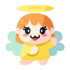 Isolated angel icon. Nativity characters icon - Vector