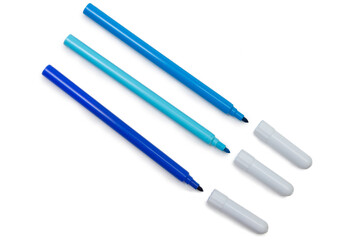 Felt-tip pens blue, dark blue