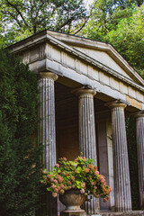 Berlin, Germany - Luisentempel on peacock island in lake Wannsee. A nearby recreational area of...