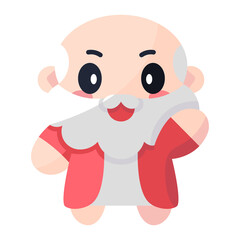 Isolated wise man icon. Nativity characters icon - Vector