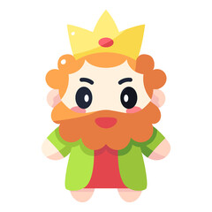 Isolated wise man icon. Nativity characters icon - Vector