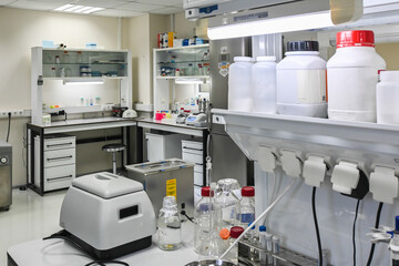Interior of a modern laboratory.
