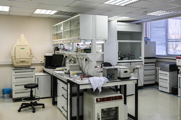 Interior of a modern laboratory.