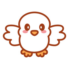 Isolated pigeon icon. Nativity characters icon - Vector