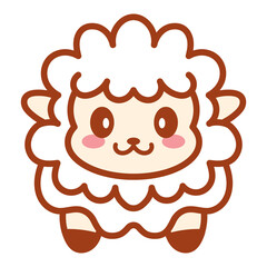 Isolated sheep icon. Nativity characters icon - Vector