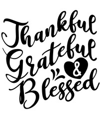 Thanskgiving svg, thankful, grateful, blessed tshirt design 