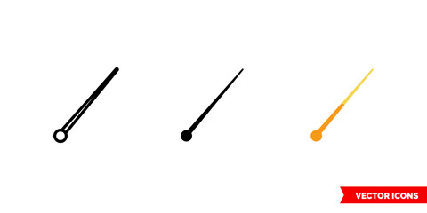 Bandmasters mace icon of 3 types color, black and white, outline. Isolated vector sign symbol.