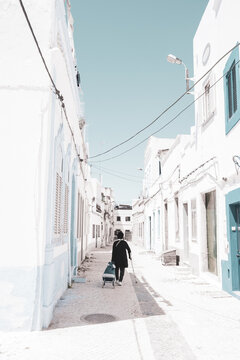 In the streets of Olhao, Algarve, Portugal