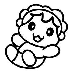 Isolated baby jesus icon. Nativity characters icon - Vector