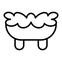 Isolated straw cradle icon. Nativity icon - Vector