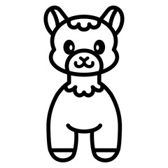Isolated alpaca icon. Nativity icon - Vector illustration