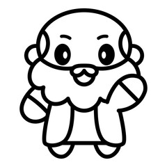 Isolated wise man icon. Nativity characters icon - Vector