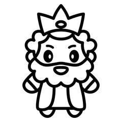 Isolated wise man icon. Nativity characters icon - Vector