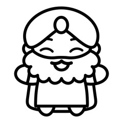 Isolated wise man icon. Nativity characters icon - Vector