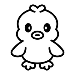 Isolated duckling icon. Nativity icon - Vector illustration