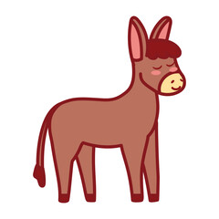 Fototapeta na wymiar Isolated donkey icon. Nativity characters icon - Vector