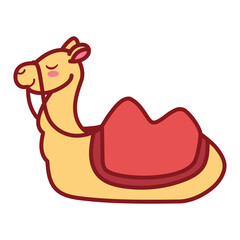 Isolated camel icon. Nativity characters icon - Vector