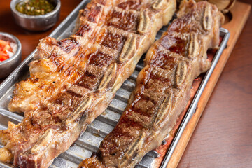 tira de asado a la parrilla