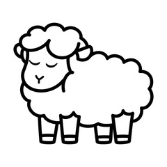 Isolated sheep icon. Nativity characters icon - Vector