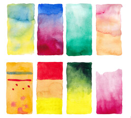 hand drawn watercolor abstract background. colorful gradient stain