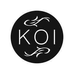 Japanese Koi Logo Template. Koi Fishes Logo. Luck, prosperity and good fortune. Animal, asian.