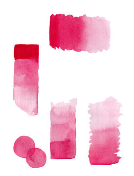pink watercolor paint strokes