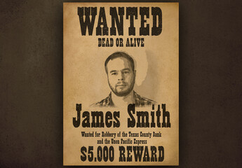 Wanted Poster with Old Photo Effect