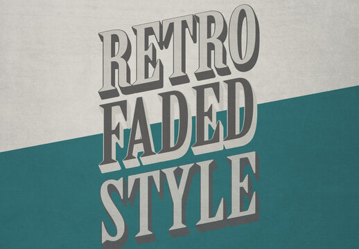 Retro Faded Text Style