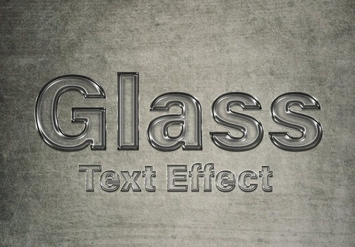 Glass Style Text Effect