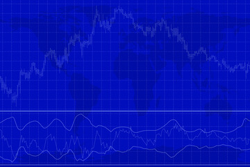 株価のグラフと地図