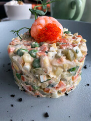 salad with vegetables and cheese