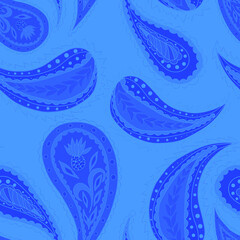 Fototapeta na wymiar Beautiful seamless pattern with paisley. Traditional print. Textile design texture.Tribal ethnic paisley vintage seamless pattern 