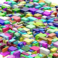 Obraz premium 沢山のキューブ